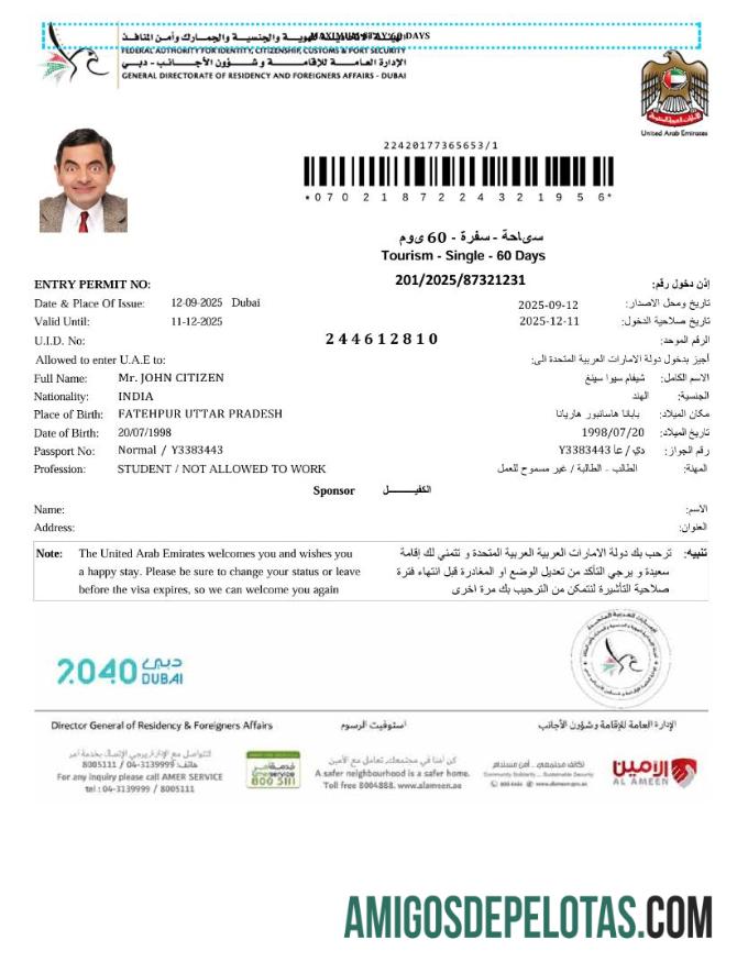 para download Modelo de visto E dos Emirados Árabes Unidos em formatos Word e PDF, versão 3